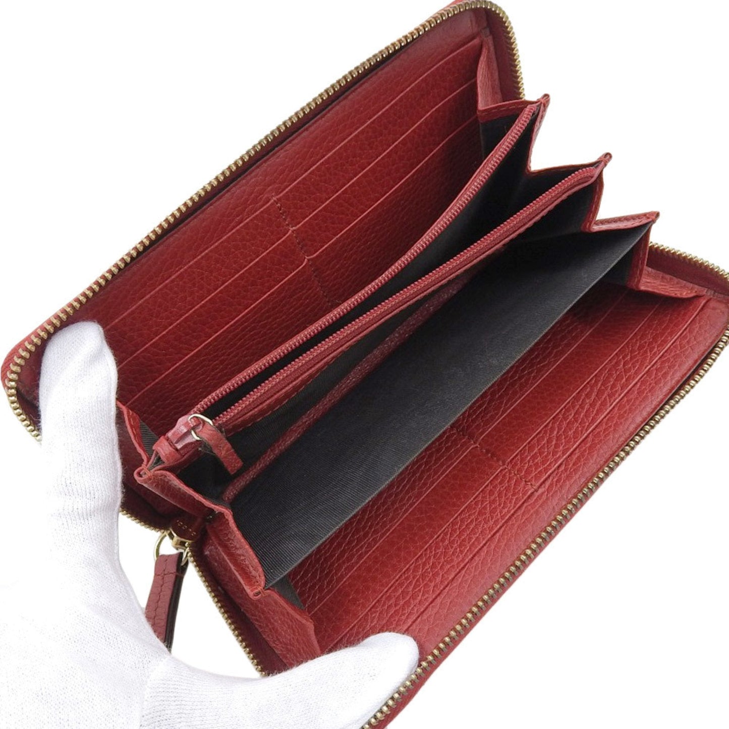Luxury Gucci Trending 2025 Zip Around  Leather Wallet  ()