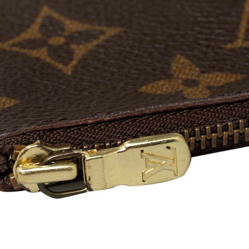 Louis Vuitton Monogram Pochette Crane Coin Case Keycase M62650 Brown PVC Leather  Louis Vuitton
