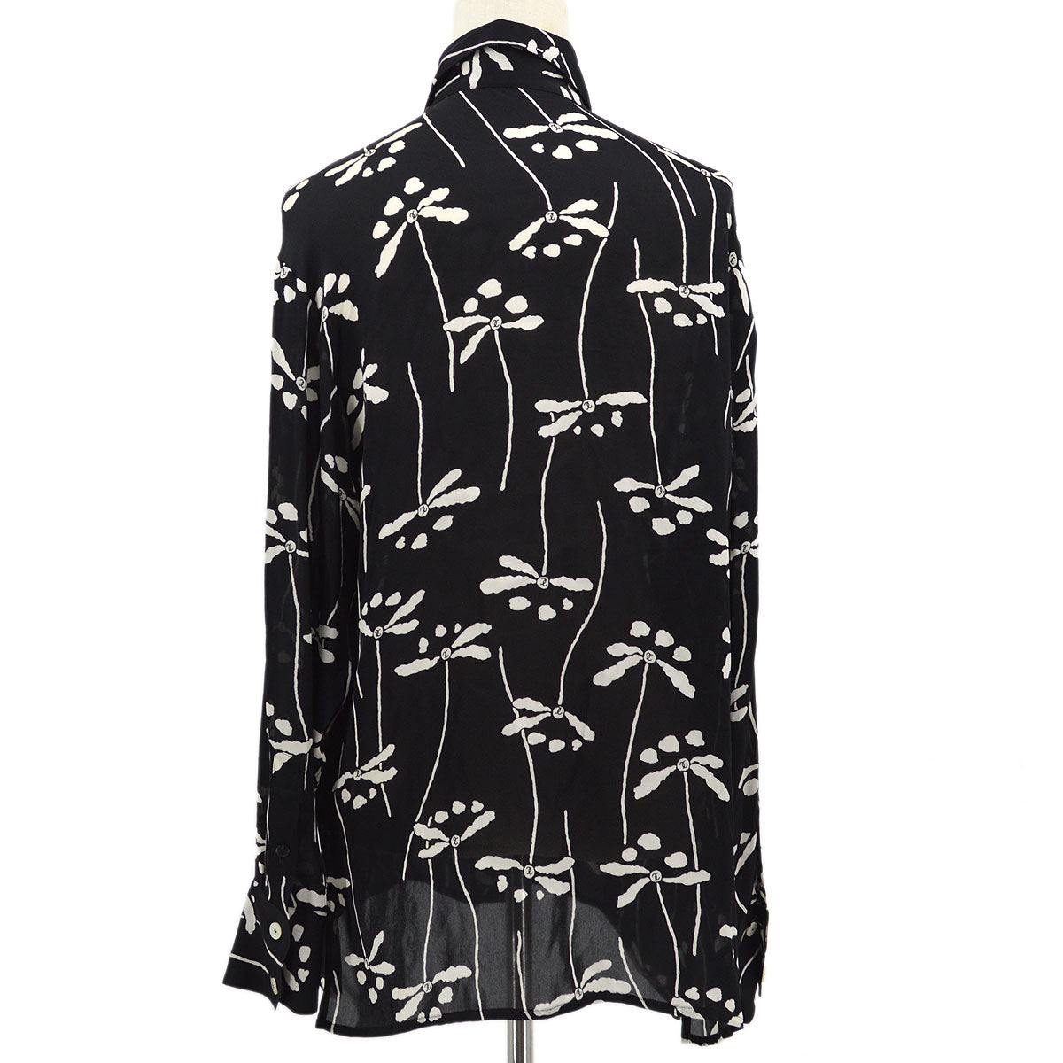 Luxury Chanel Fall 1994 CC floral-print silk shirt #40