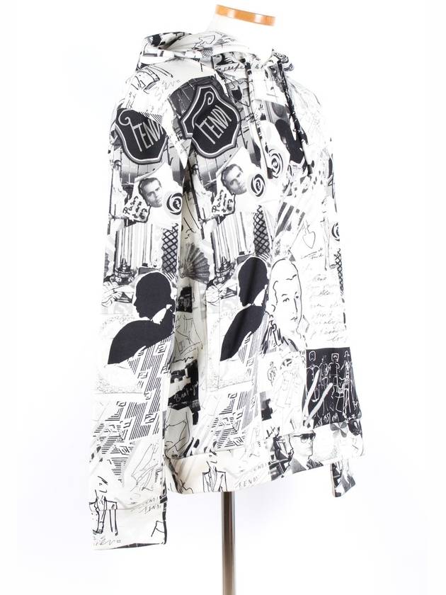 Luxury Fendi FY0918 Collage Hooded Sweatshirt L