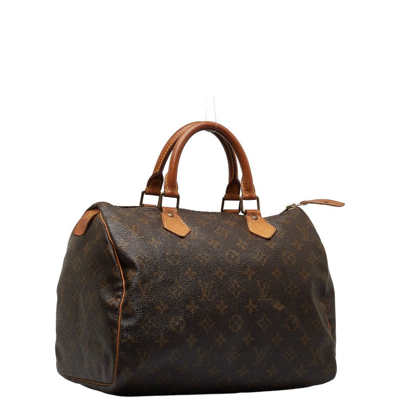 Louis Vuitton Monogram Speedyy 30 Handbag Mini Boston Bag M41526 Brown PVC Leather  Louis Vuitton