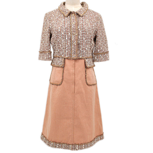 Luxury Chanel 2006 Spring panelled tweed dress #38