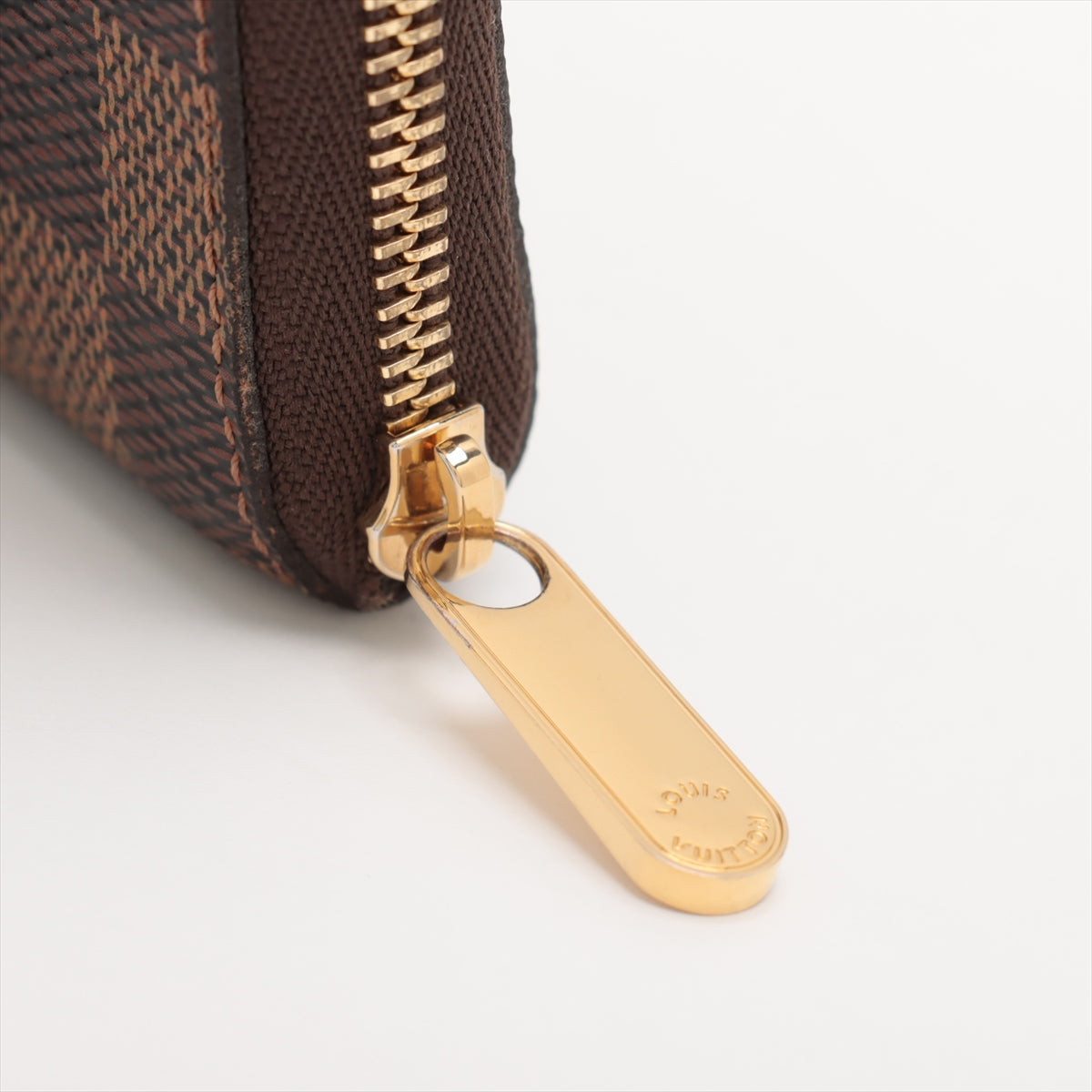 Louis Vuitton Damier Zippyr Coin Pearce N63070 Brown Coin Case
