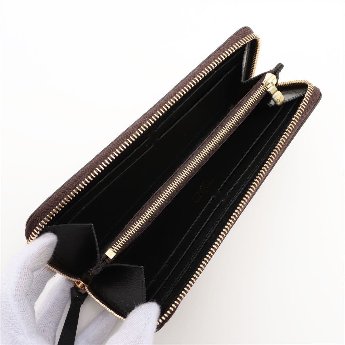 Louis Vuitton Monogram Reversee Portfolio Clemence M82336 Black X Brown Round  Wallet