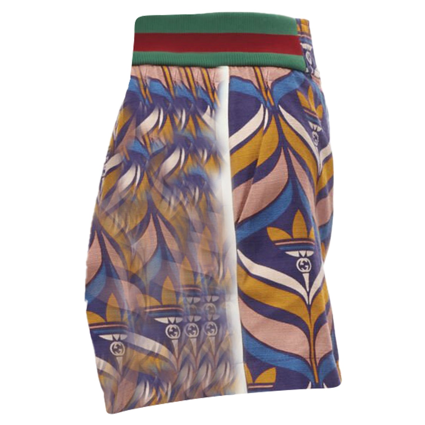 Gucci Adidas logo print striped shorts