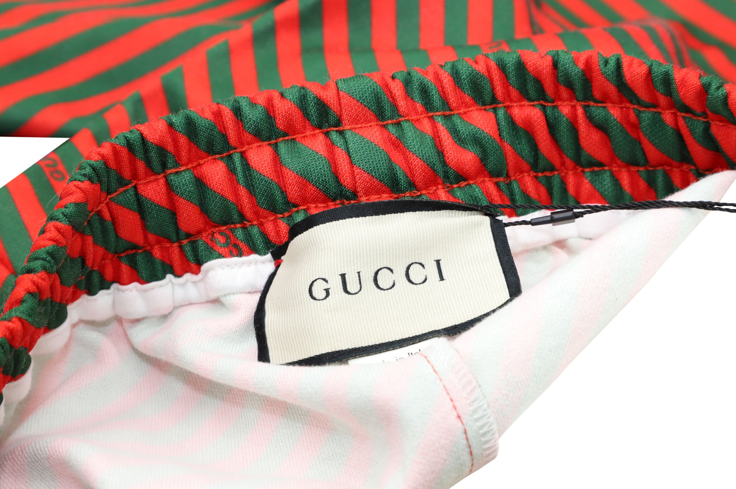 Luxury Gucci Trending 2025 Diagonal Stripe Track Pants in Red Polyester