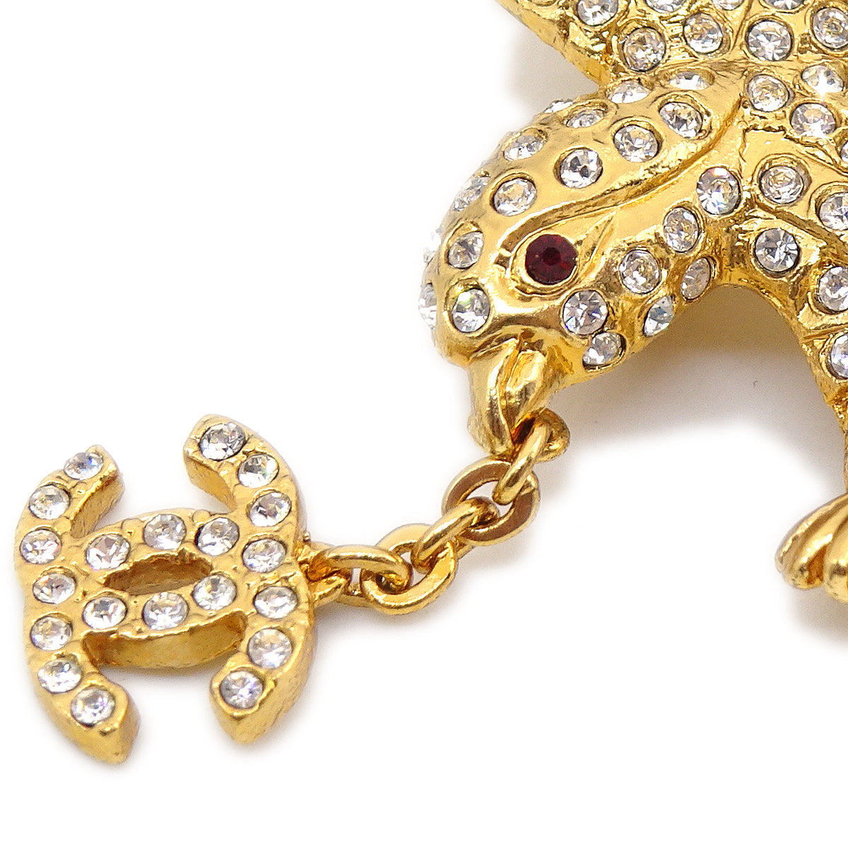 Luxury Chanel 2001 Eagle Crystal Brooch Pin