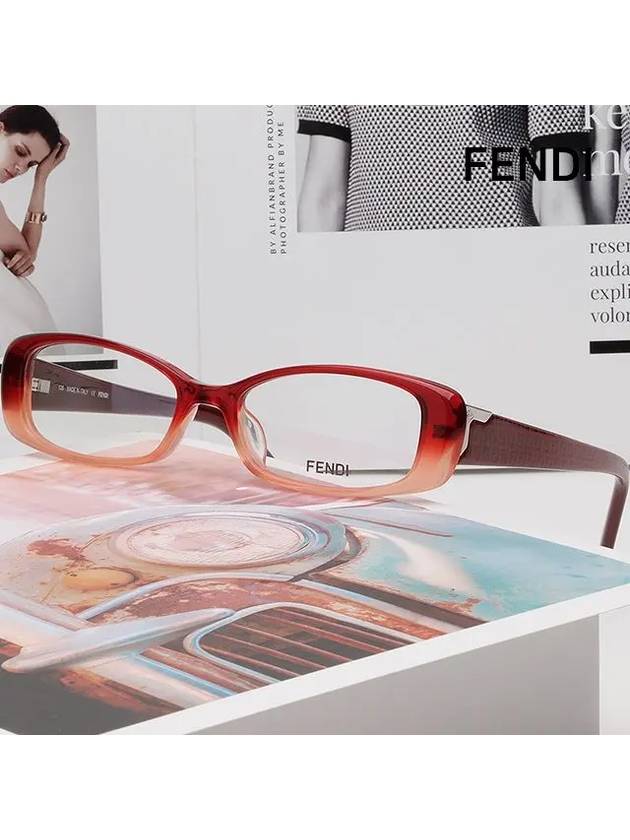 Luxury Fendi Eyewear Rectangular Glasses Brown
