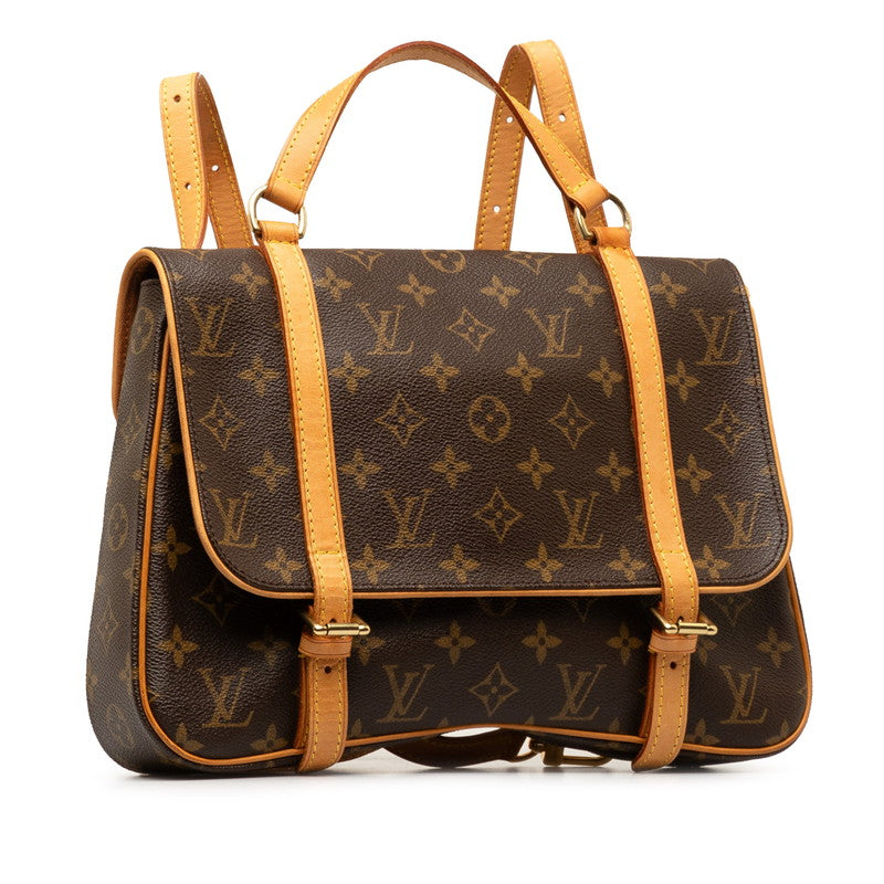 Louis Vuitton Monogram Marrell Saccoads Handbag Shoulder Bag Locks 3WAY M51158 Brown PVC Leather  Louis Vuitton