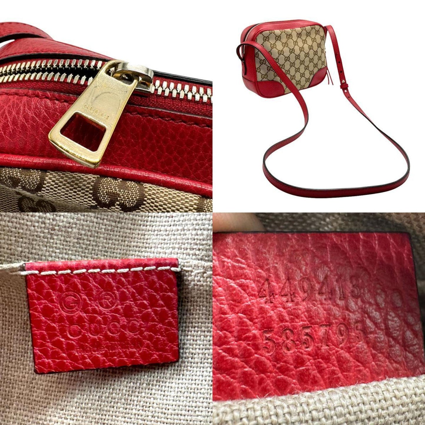 Gucci   Color Gg Canvas Leather Shoulder Bag
