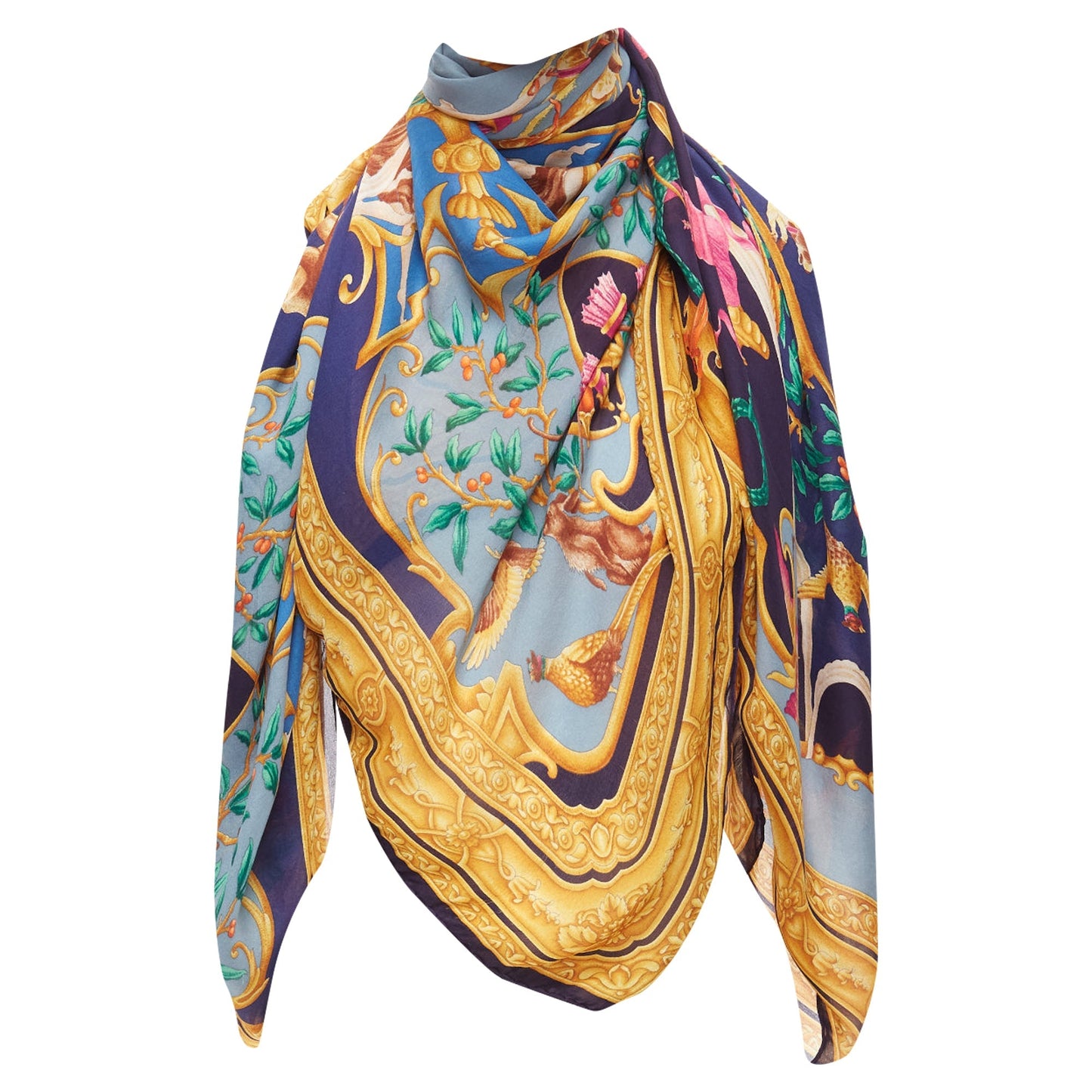Gucci Tom Ford Diana Legend Barocco motif silk square scarf