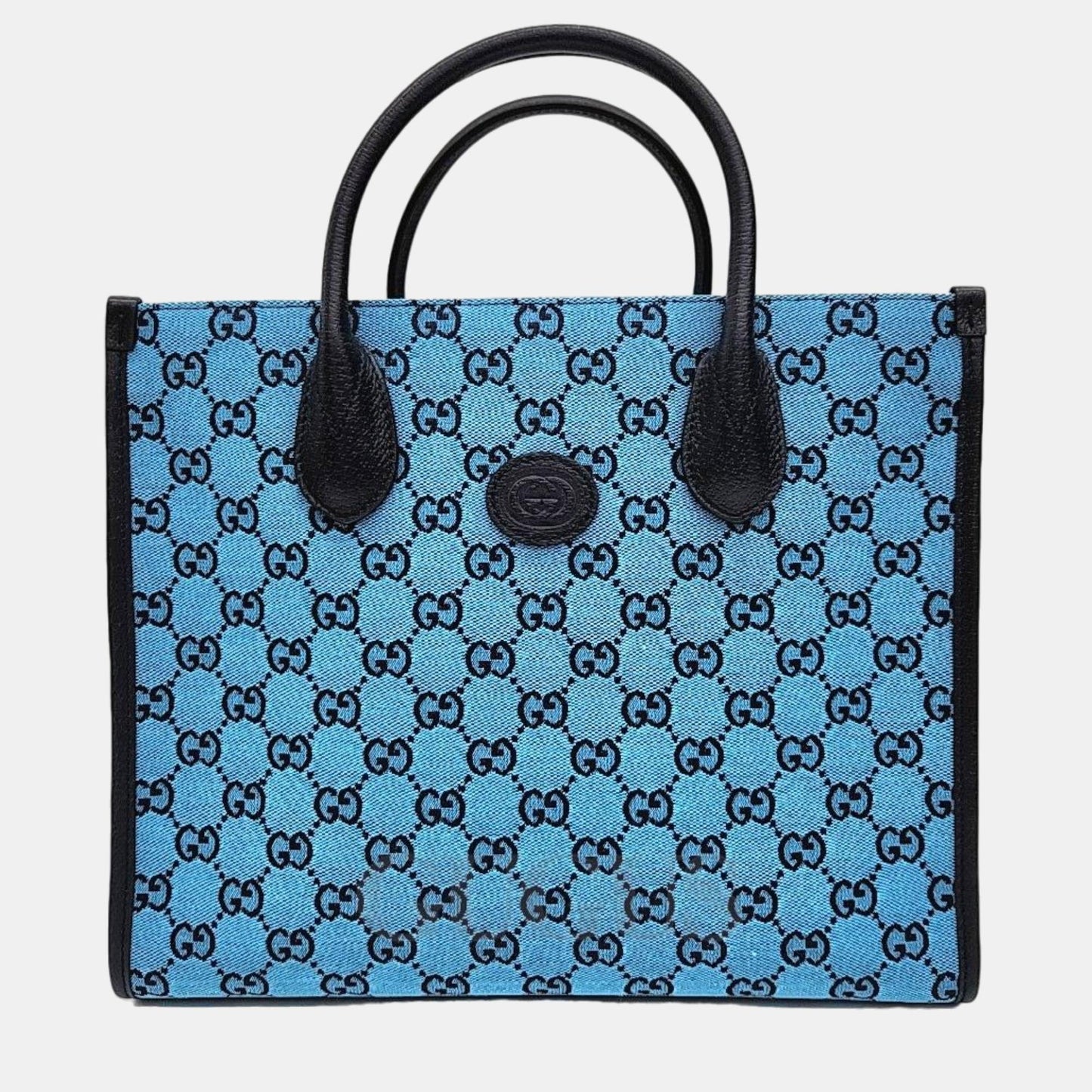 Luxury Gucci Trending 2025 Blue GG Canvas small tote bag