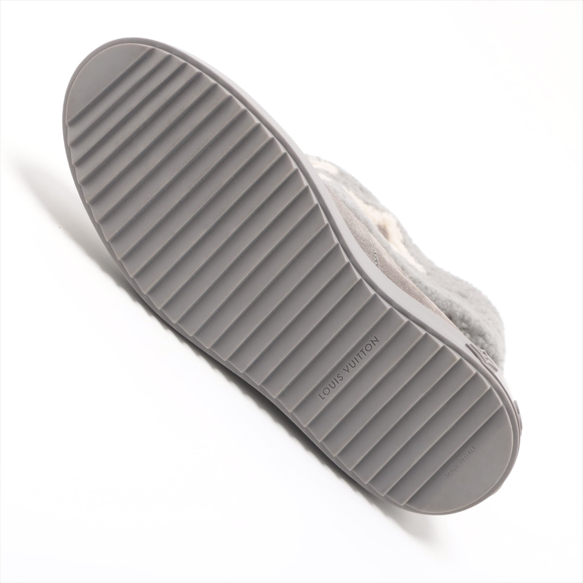 Louis Vuitton Snowdrop Line 22 Years Mouton Short Boots 37 1/2  Grey TC0272 Monogram Insol Boar