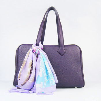 Luxury Hermes Togo leather handbag H2802 purple