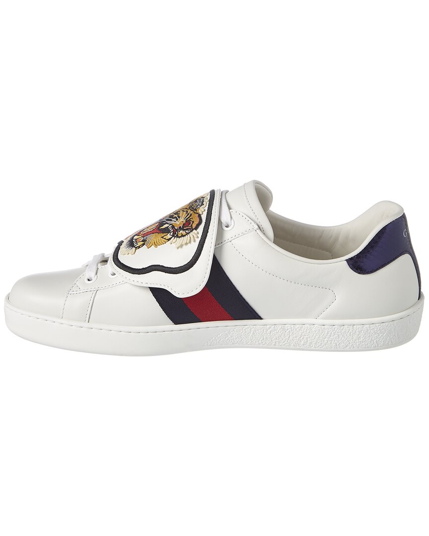 Gucci Ace Removable Patch Leather Sneaker