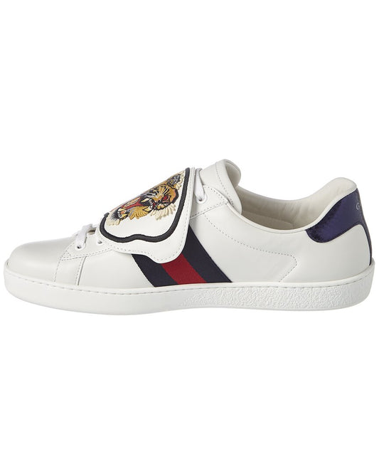 Gucci Ace Removable Patch Leather Sneaker