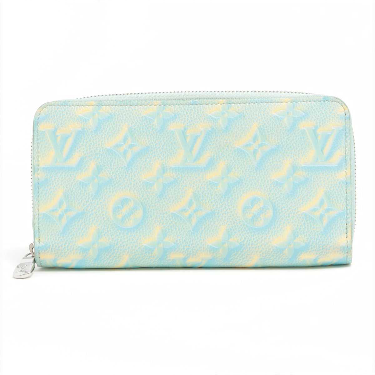 Louis Vuitton Monogram Amplant  Wallet M81466 Blue Round Zip Wallet