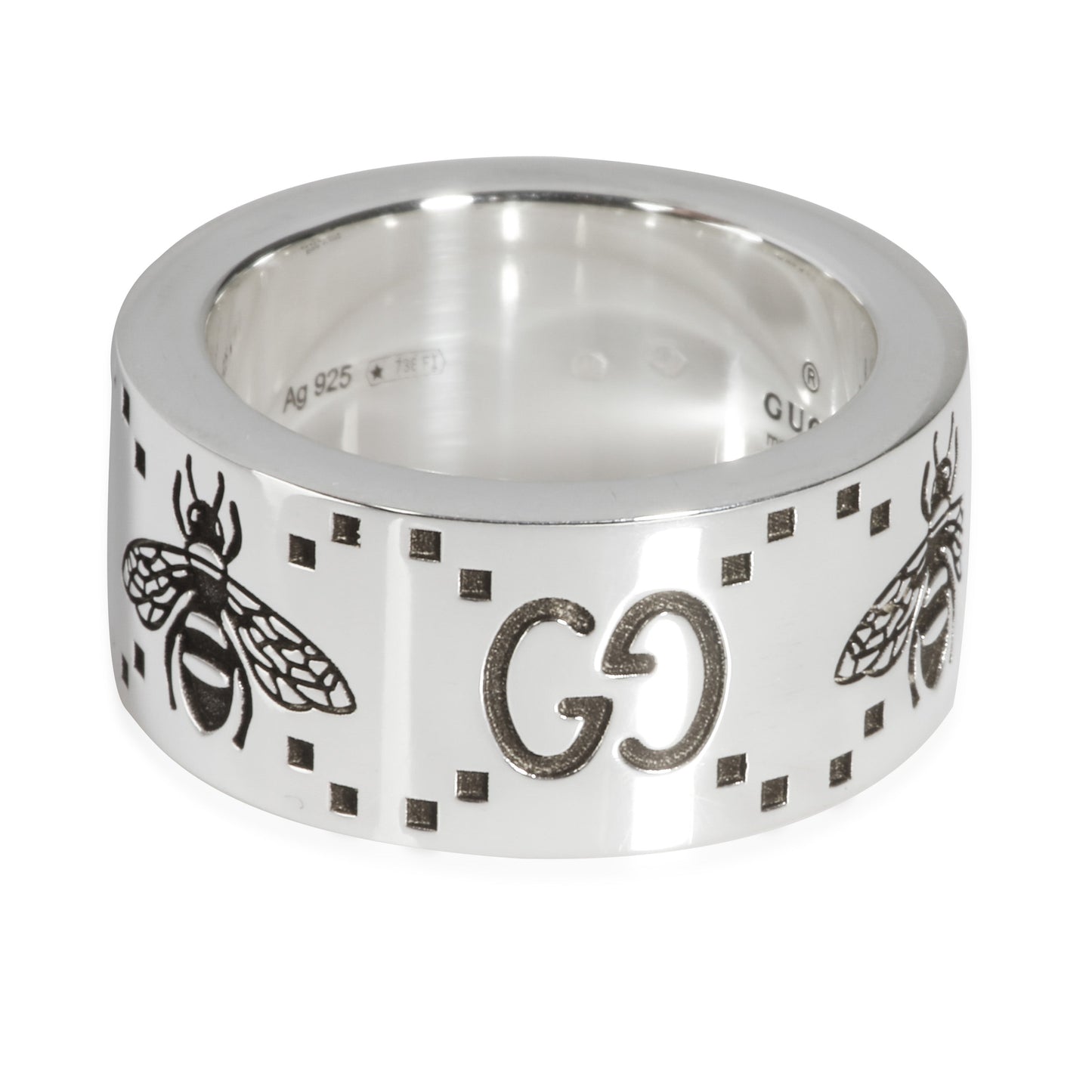 Gucci GG And Bee Band Ring in Sterling Silver