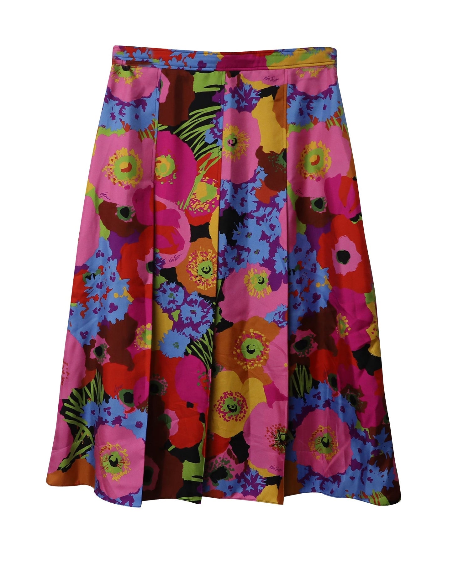Luxury Gucci Trending 2025 X Ken Scott Pleated Skirt in Floral Print Silk