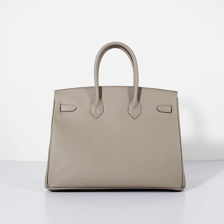 Luxury Hermes 35cm Birkin Bag Epsom Leather Grey Gold