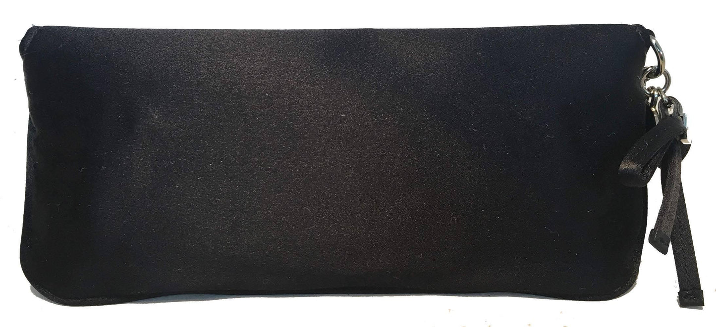 Luxury Gucci Trending 2025 Black Silk Crystal Front Beaded Evening Bag Clutch