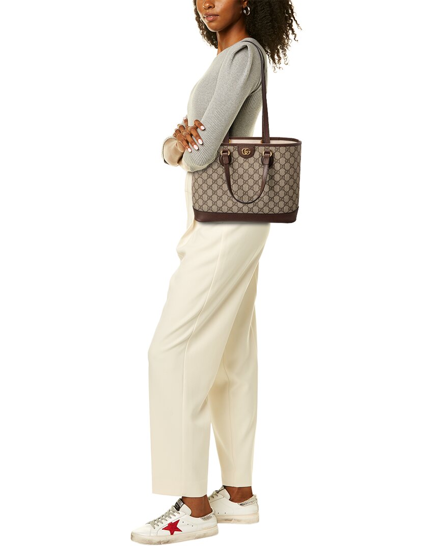 Luxury Gucci Trending 2025 Ophidia Mini GG Supreme Canvas & Leather Tote