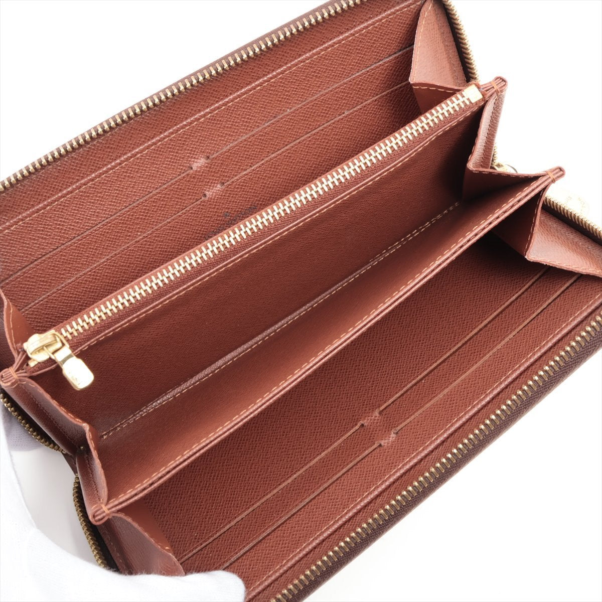 Louis Vuitton Monogram  Wallet M60017 Brown Round Zip Wallet