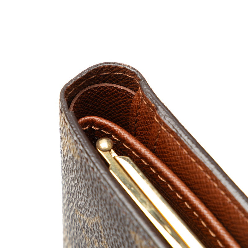 Louis Vuitton Monogram Portemone Vie Vie de Vienna Double Fed Wallet M61663 Brown PVC Leather  Louis Vuitton