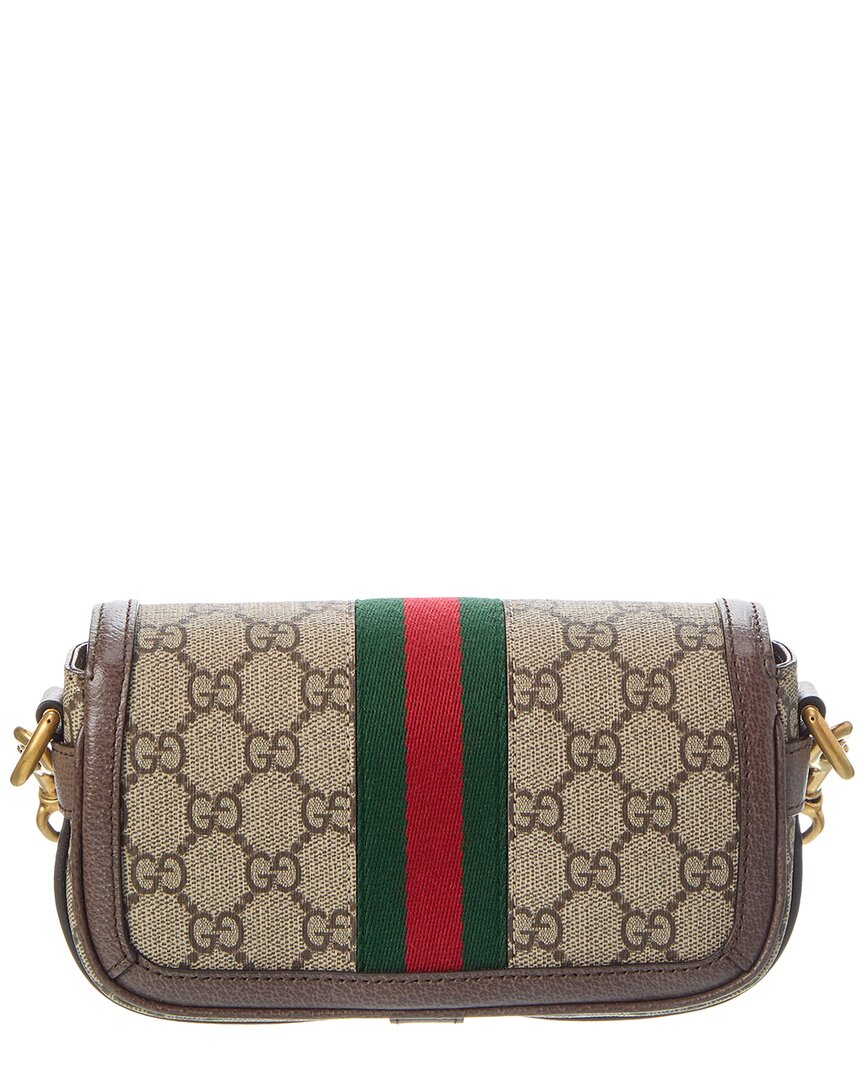 Luxury Gucci Trending 2025 Ophidia Super Mini GG Supreme Canvas & Leather Shoulder Bag
