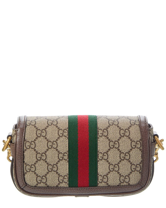 Luxury Gucci Trending 2025 Ophidia Super Mini GG Supreme Canvas & Leather Shoulder Bag
