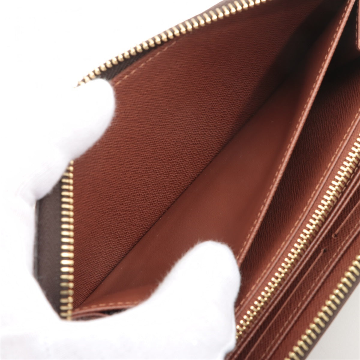 Louis Vuitton Monogram  Wallet M42616 Brown Round Jeep Wallet