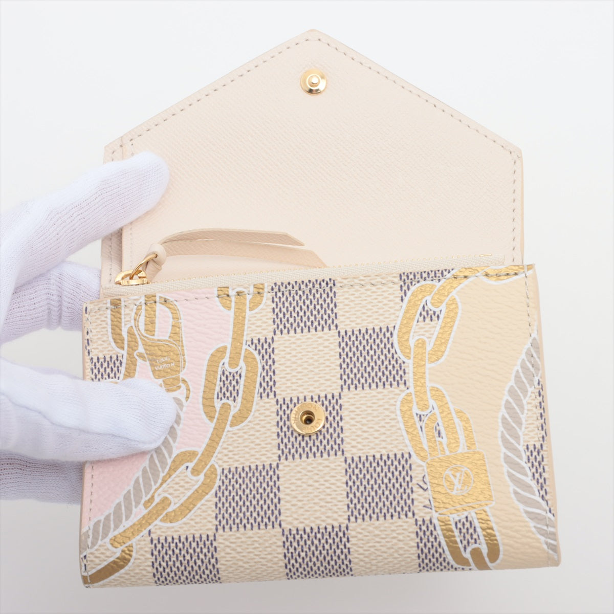 Louis Vuitton Damierazur Portfolio Victoria N40468 Compact Wallet