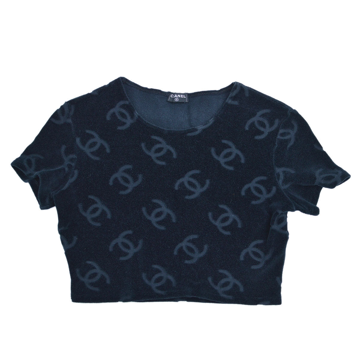 Luxury Chanel 1996 Velvet Cropped Top #42