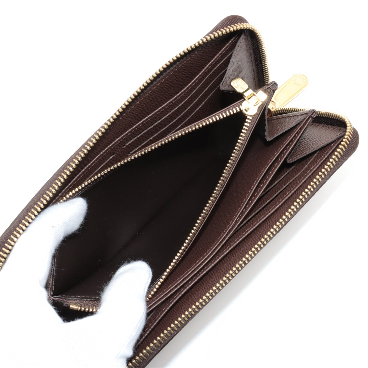 Louis Vuitton Damier Zippy Wallet N41661 Brown Round Zippe Wallet