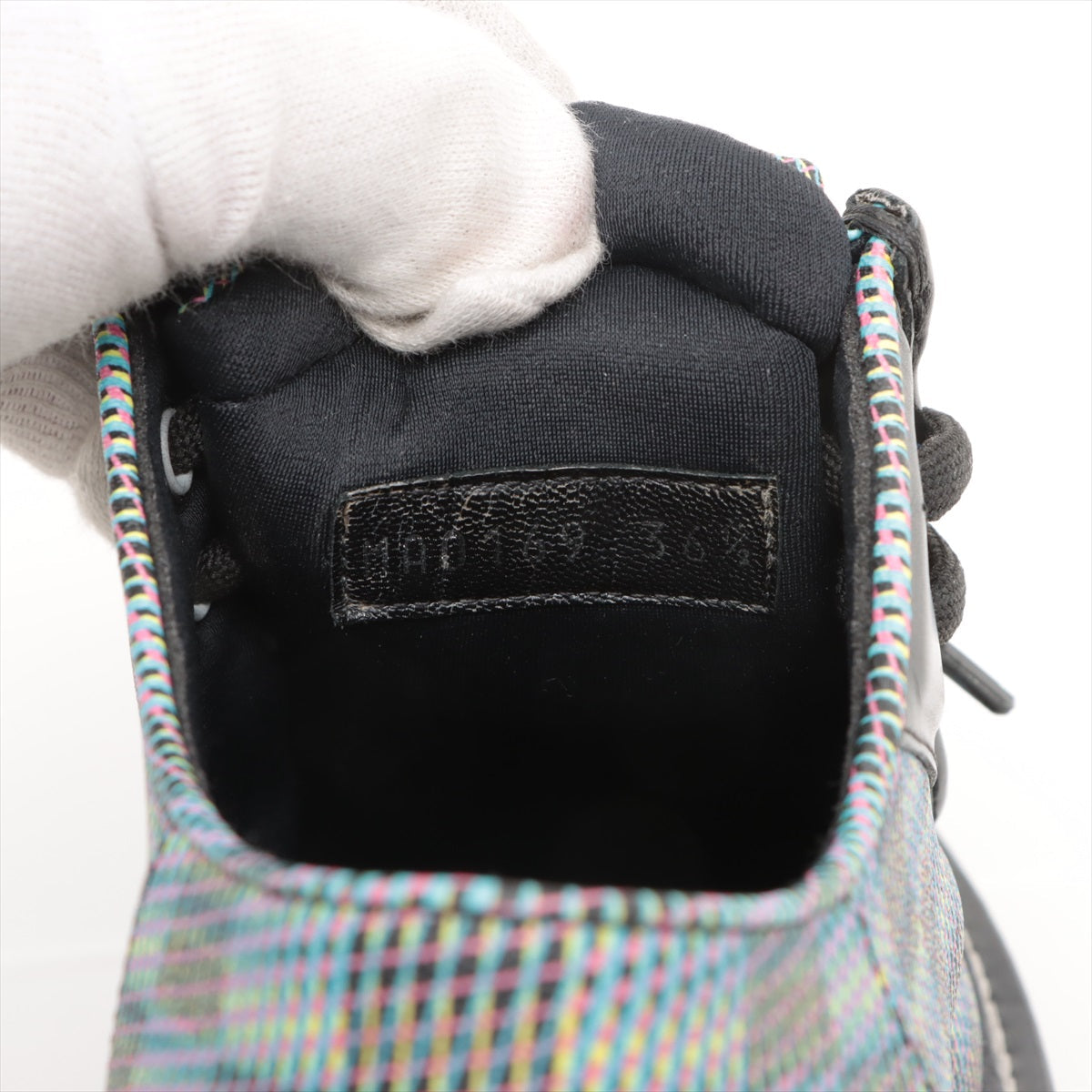 Louis Vuitton LV Bubble Line 19 Years Canvas  Leather Trainers 36 1/2  Multicolor MA0169 Damier LV Logo