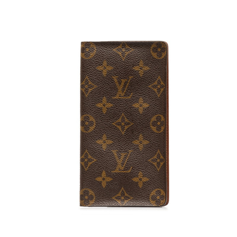 Louis Vuitton Monogram Portcourt Credit Long Wallet Long Wallet M60825 Brown PVC Leather  Louis Vuitton