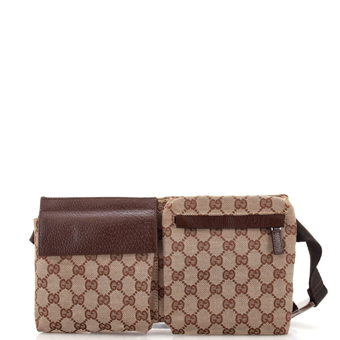 Luxury Gucci Trending 2025 Vintage Double Belt Bag GG Canvas