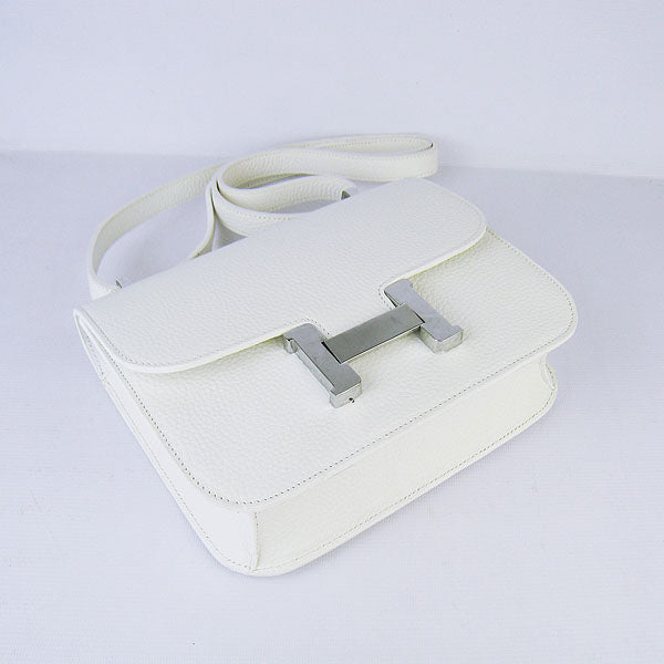 Luxury Hermes Constance Cowskin Leather Bag H017 beige silver