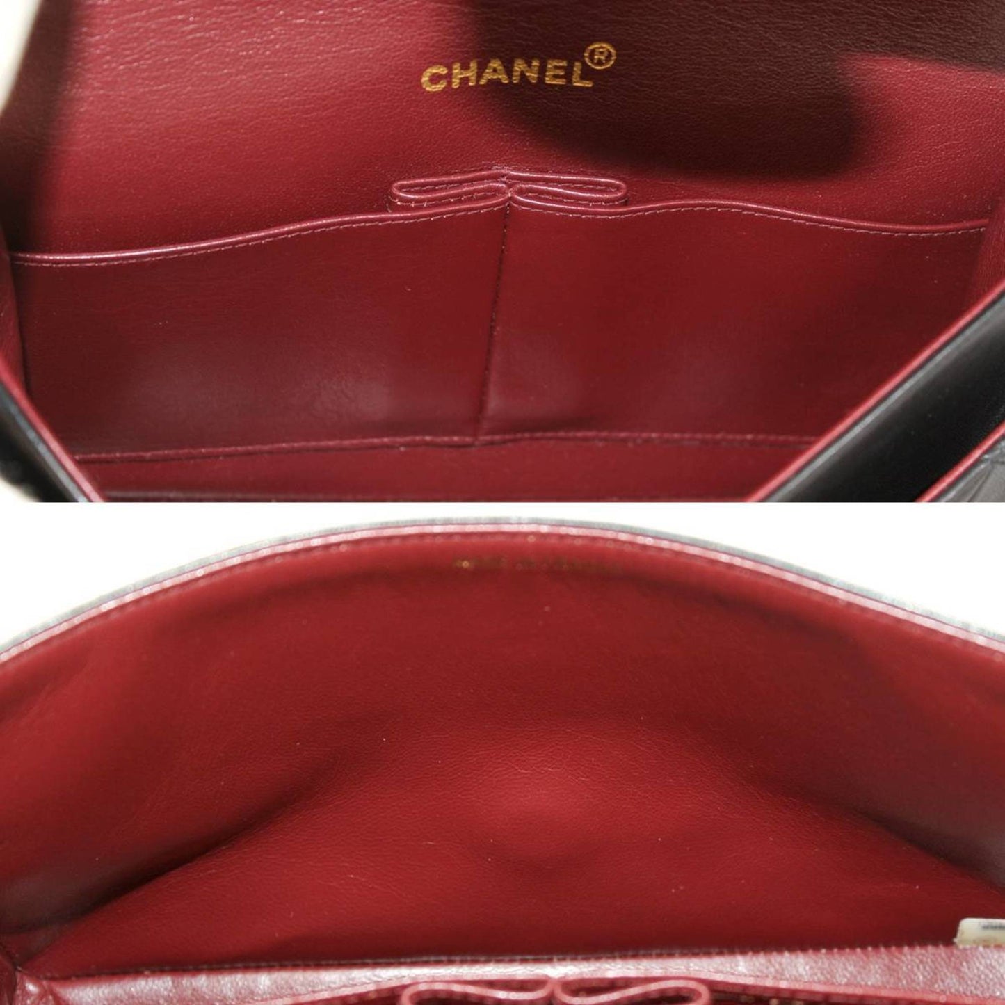 CHANEL matelasse lambskin chain shoulder bag double flap