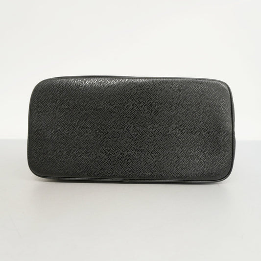 CHANEL  Reprint Tote Women's Caviar Leather Tote Bag Black