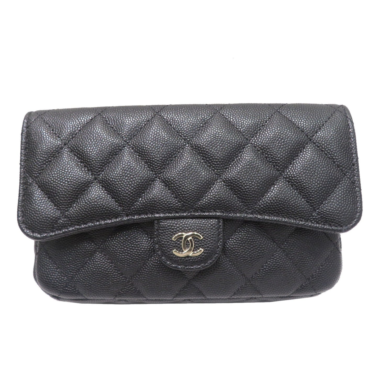 Luxury Chanel Chain AP2096 Shoulder Bag Black SG Hardware Caviar Skin Ladies
