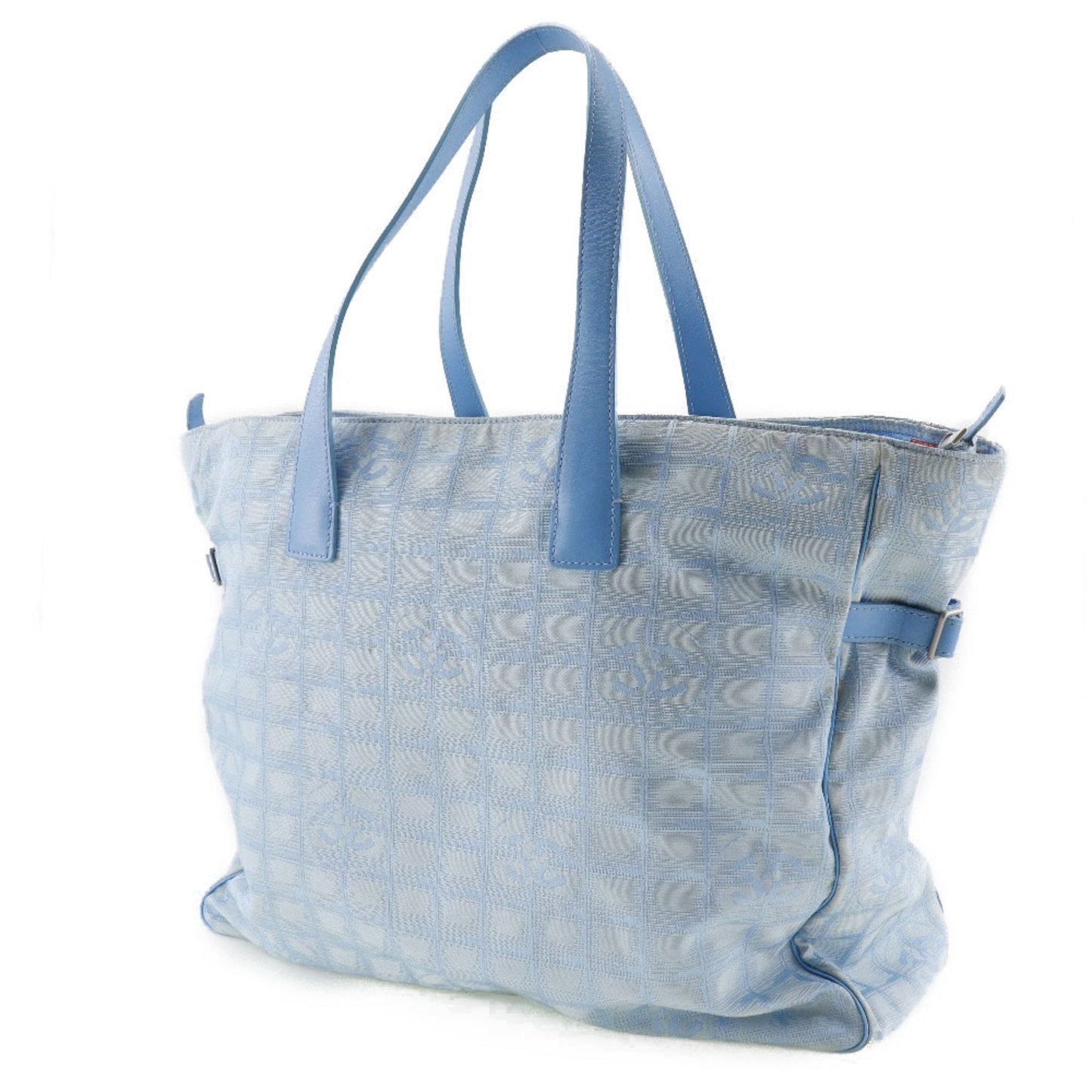 Luxury Chanel Tote TGM Bag New Travel Line A15826 Nylon Canvas Light Blue Ladies