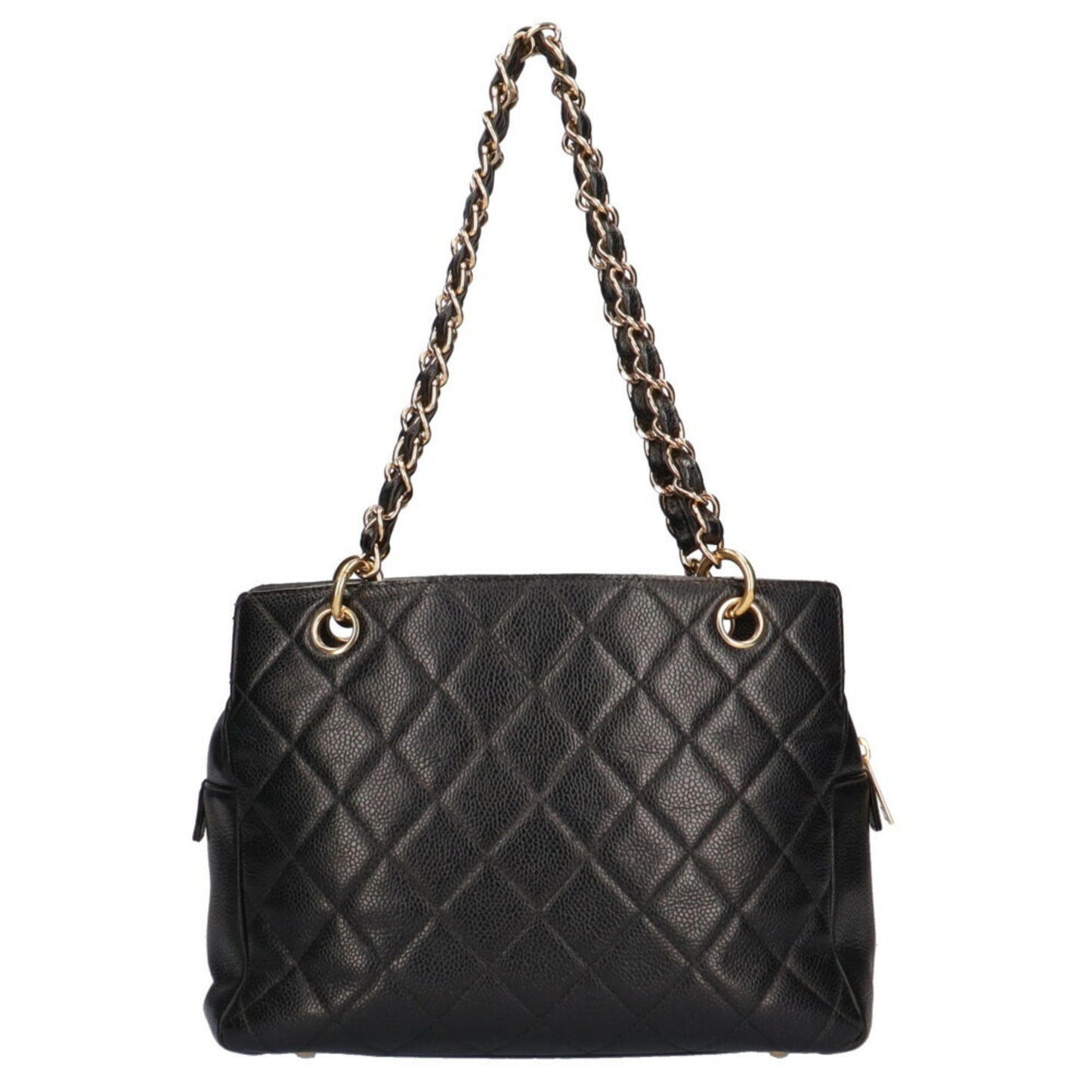 Luxury Chanel chain matelasse handbag caviar skin black ladies