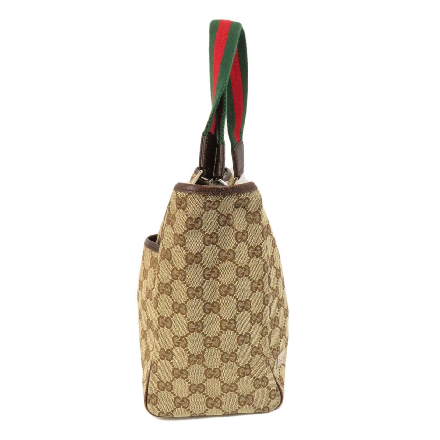 Luxury Gucci 145758 GG Sherry Line Handbag Canvas Ladies