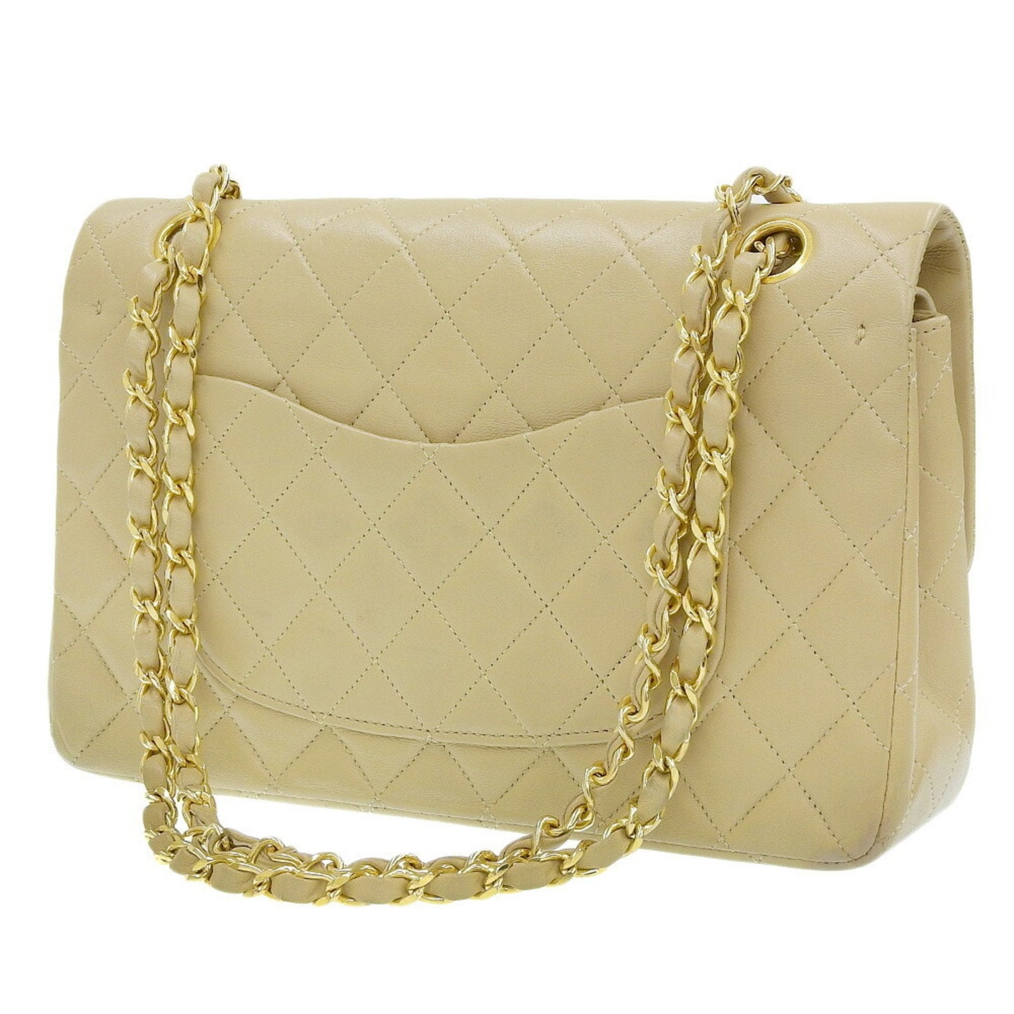 CHANEL here mark matelasse 25 chain shoulder double flap A01112