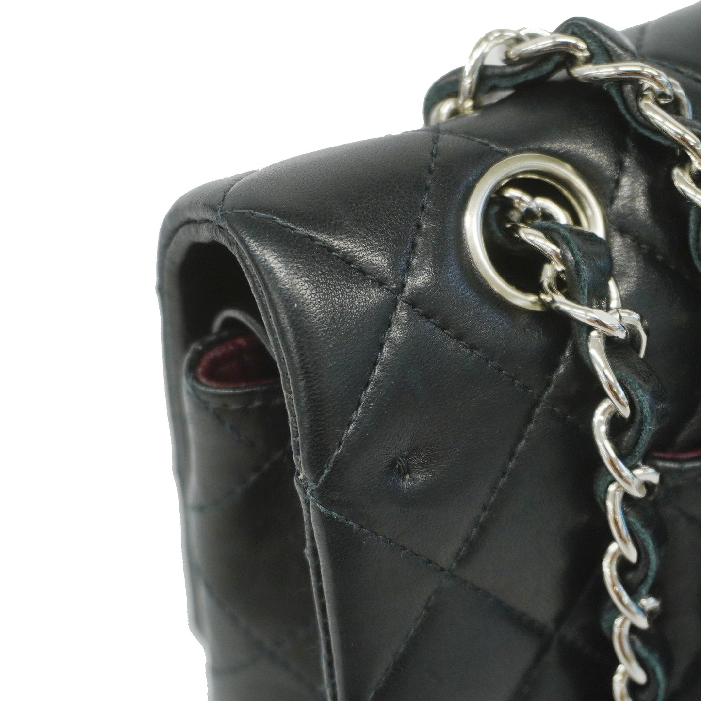 CHANEL  Matelasse W Flap W Chain Lambskin Women's Leather Shoulder Bag Black
