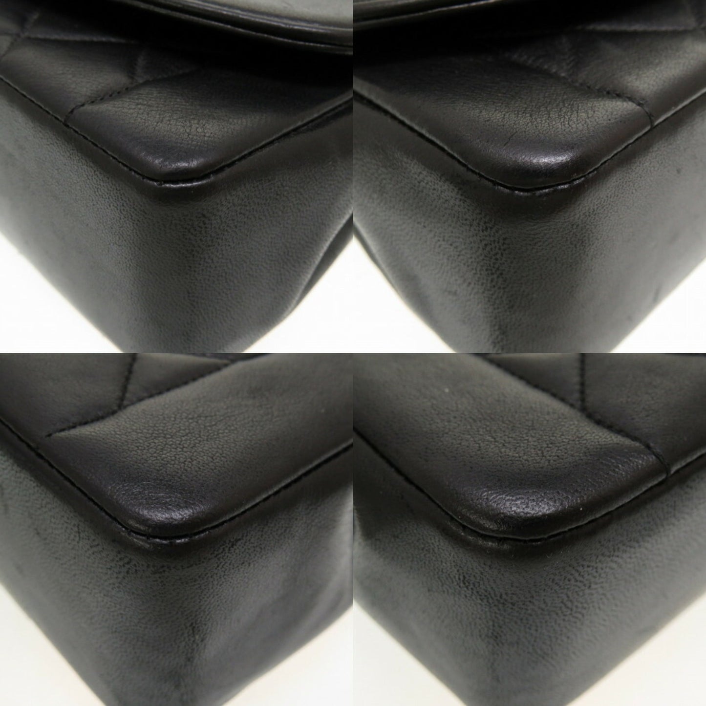 Luxury Chanel Diana Matelasse 25 Lambskin Black Gold Chain Shoulder Bag Coco Mark