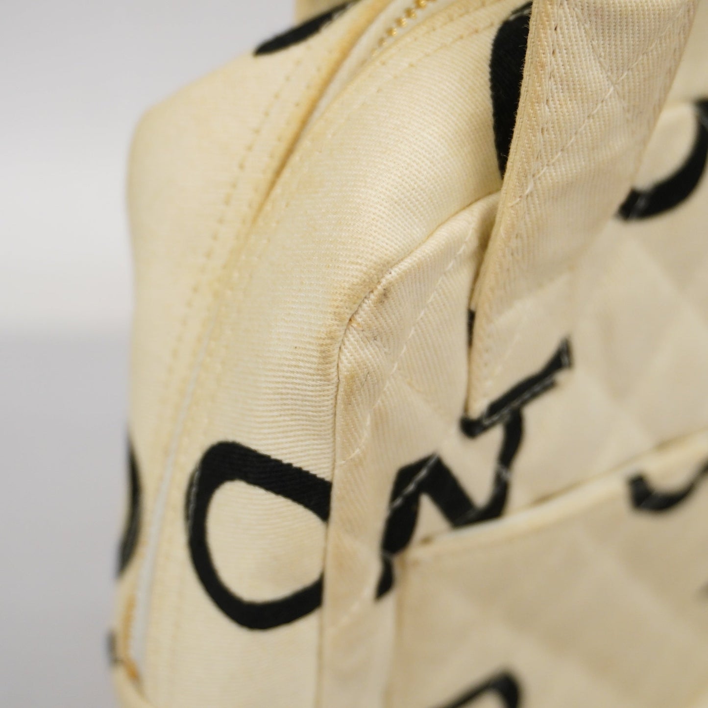 CHANEL  Matelasse Women's Canvas Handbag White