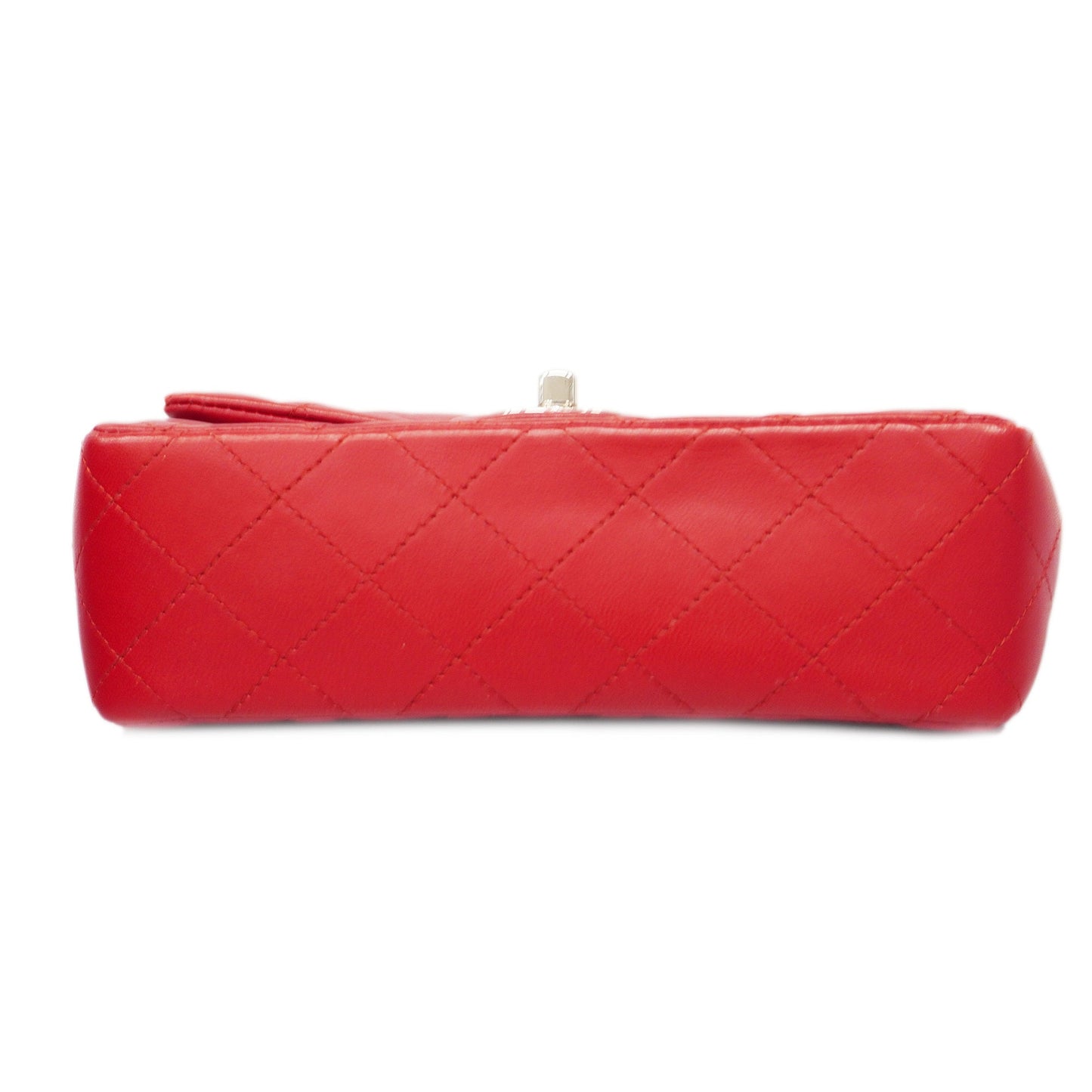 CHANELAuth  Matelasse W Flap W Chain Shoulder Bag Lambskin Women's Leather Red