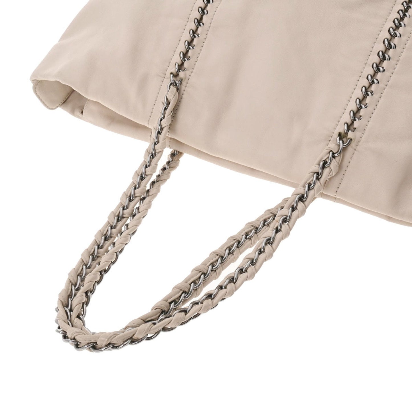 Luxury Chanel luxury line chain bag beige A31574 ladies leather tote